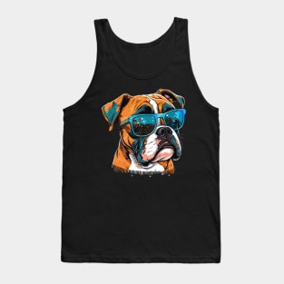 Boxer with Sunglasses Tank Top